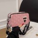 Pink Casual Street Figure Letter Patchwork Zipper Bags