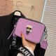 Purple Casual Simplicity Figure Patchwork Zipper Bags