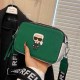 Green Casual Simplicity Figure Patchwork Zipper Bags