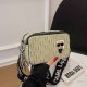 Green Casual Street Figure Letter Patchwork Zipper Bags