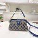 Blue Elegant Letter Patchwork Bags