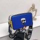 Blue Casual Simplicity Figure Patchwork Zipper Bags