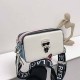 White Casual Simplicity Figure Patchwork Zipper Bags