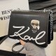 Black Casual Simplicity Figure Letter Chains Bags