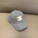 Grey Casual Simplicity Geometric Striped Embroidered Hat