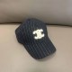Black Casual Simplicity Geometric Striped Embroidered Hat