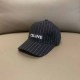 Black Street Simplicity Letter Striped Embroidered Hat