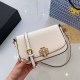 Cream White Casual Simplicity Letter Patchwork Bags