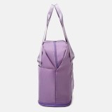 Purple Casual Simplicity Letter Zipper Bags