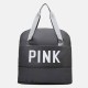 Dark Gray Casual Simplicity Letter Zipper Bags