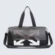 Black Casual Simplicity Print Patchwork Zipper Bags