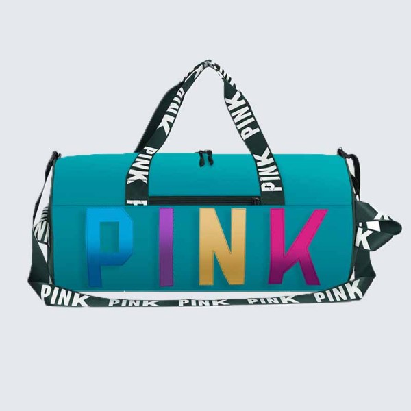 Cyan Casual Simplicity Letter Zipper Bags