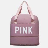 Purple Casual Simplicity Letter Zipper Bags