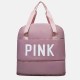 Light Pink Casual Simplicity Letter Zipper Bags