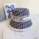 Blue Casual Street Letter Embroidered Patchwork Hat