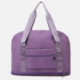 Purple Casual Simplicity Letter Zipper Bags