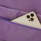 Purple Casual Simplicity Letter Zipper Bags