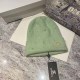 Green Casual Street Letter Pearl Hat