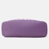 Purple Casual Simplicity Letter Zipper Bags