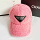 Pink Casual Street Letter Patchwork Hat