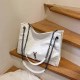White Casual Simplicity Letter Chains Bags