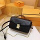 Black Street Simplicity Letter Patchwork Chains Bags