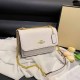 White Casual Simplicity Letter Patchwork Chains Bags