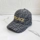 Grey Casual Street Letter Embroidered Hat
