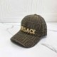 Brown Casual Street Letter Embroidered Hat