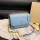 Blue Casual Simplicity Letter Patchwork Chains Bags