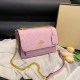 Pink Casual Simplicity Letter Patchwork Chains Bags