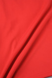 Red Casual Sweet Daily Elegant Backless Solid Color With Bow Spaghetti Strap Dresses