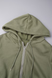 Pink Casual Solid Patchwork Draw String Pocket Hooded Collar Long Sleeve Two Pieces