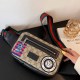 Khaki Casual Street Letter Patchwork Zipper Bags