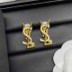 Gold Elegant Letter Patchwork Earrings