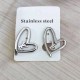 Silver Simplicity Letter Patchwork Earrings