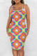 Multicolor Sexy Casual Print Basic U Neck Vest Dress Dresses