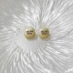 Gold Simplicity Letter Patchwork Earrings