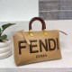 Khaki Simplicity Letter Patchwork Zipper Bags