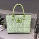 Green Casual Street Figure Letter Patchwork Zipper Bags