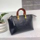 Black Simplicity Letter Patchwork Zipper Bags