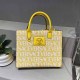 Yellow Casual Street Figure Letter Patchwork Zipper Bags