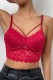 Burgundy Sexy Casual Solid Patchwork Backless Spaghetti Strap Tops