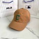 Khaki Street Simplicity Letter Embroidered Hat