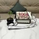 White Casual Simplicity Letter Patchwork Bags