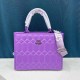 Purple Casual Simplicity Letter Zipper Bags