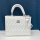 White Casual Simplicity Letter Zipper Bags