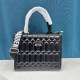 Black Casual Simplicity Letter Zipper Bags