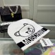 White Casual Simplicity Letter Patchwork Hat
