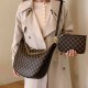 Deep Coffee Street Simplicity Letter Chains Zipper Bags